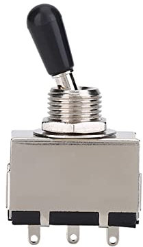 3 Way Toggle Switch, 3 Way Toggle Switch Guitar 3 Position Toggle Switch 3 Way Switch with Black Tip for Style Electric Guitar