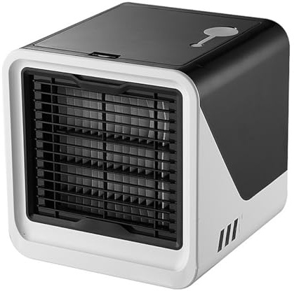 ANCLLO Mini Enfriador de Aire, Ventilador de Aire Acondicionado portátil evaporativo con 3 velocidades, 7 Colores