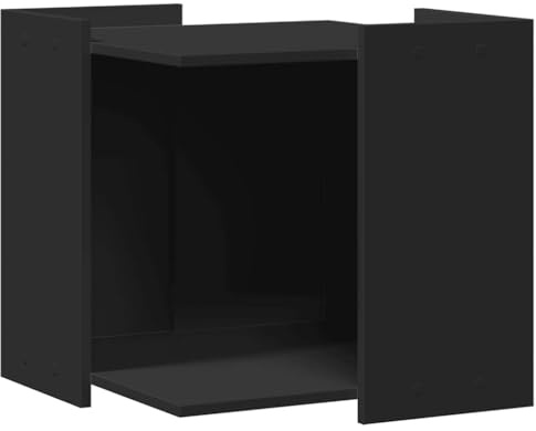 vidaXL Katzenklo Schwarz 53x53x51 cm Holzwerkstoff
