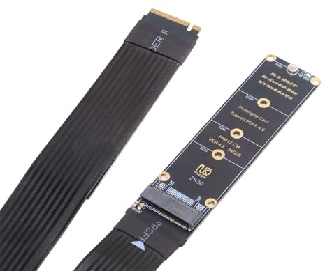 NFHK NGFF M-Key NVME Stecker auf Buchse Verlängerung PCI Express Kabel 30cm PCI-E 4.0 für Mainboard SSD 2230/2242/2260/2280