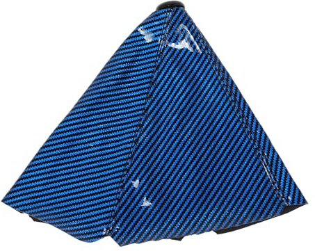 HEROFFIX 1 Pc Gear Shift Stick Gaiter Decoration Gear Stick Knob Cover Boot Shift Cover 27x3x23cm/10.63x1.18x9.06 Carbon Fiber Blue Polypropylene