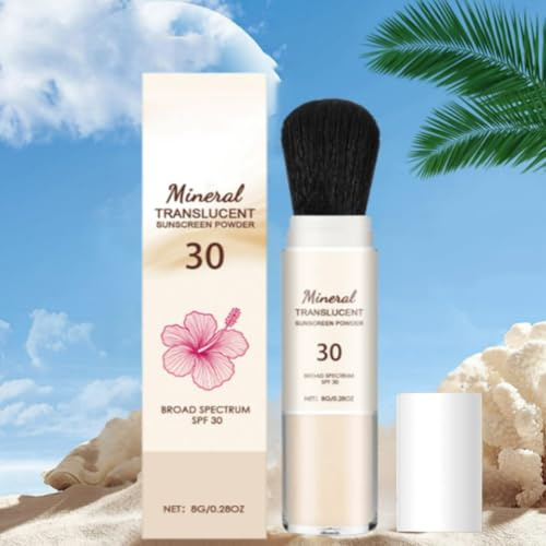 Mineral Sunscree-n,Scalp Sunscreen,Powde-r Sunscreen,Hawaiian Tropci Scalp Powder,Mineral Face Powder SPF30,Translucent Fac-e Powde-r,Beach Sweatproof Fac-e Sunblock Powders for Face and Body