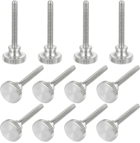 sourcing map Rändelschrauben, M3 x 25 mm, 304 Edelstahl, Diamantkopf-Rändelschrauben, metrische Rändelkopfschrauben mit Schultergriffknöpfen, handfestziehende Gewindebefestigungen, 11 mm Durchmesser