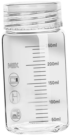 DECOMELODY Botella de Vidrio con Tapa y Vaso Portátil para Agua y Leche Boca Ancha Diseño Transparente Fácil de Limpiar para Estudiantes y Uso Diario