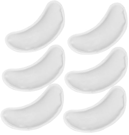 FIXOSHEE 6 Stück Wiederverwendbare Gel Augenpads aus Pvc Kühlende und Beheizbare Augenpads für Zuhause und Unterwegs zur Linderung von Augenringen und Schwellungen