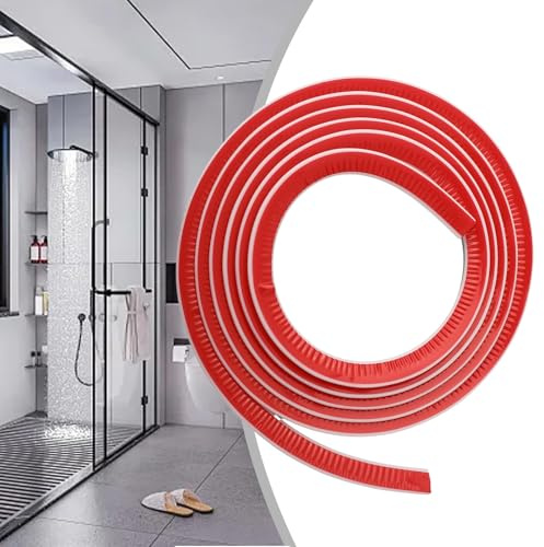 Striscia barriera in silicone per separazione asciutta e bagnata in bagno e doccia, altezza 30 mm, opzioni 50/100/200/300 cm (bianco, nero, trasparente, grigio, blu)