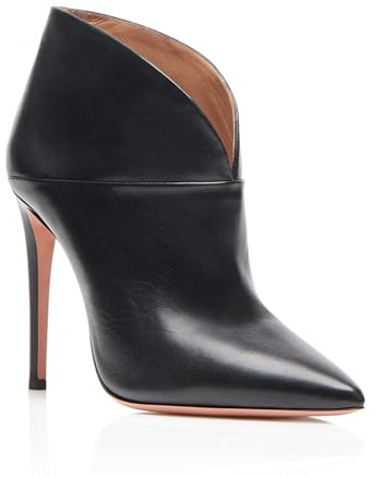Stivaletti alla Caviglia Sexy con Punta a Punta e Tacco a Spillo da Donna, Stivaletti Bassi con Tacco Alto e Slip-On alla Moda, Scarpe da Ballo in Pelle Tinta Unita,42 EU
