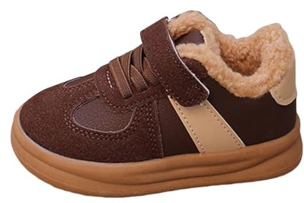 Sneaker kilklack mode stora barn vinter vatten säker platt håller varma stövlar bekväma skor sportskor svart, BRUN, 25.5 EU