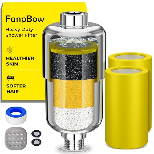 [1 Filtro + 2 Cartuchos] Filtro de Ducha Universal Antical | Filtro Capaz de Eliminar 99% de Cloro y Metales Pesados. Especial para Agua Dura, Suaviza el Agua, Cuida Piel y Cabello