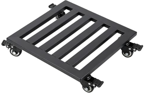 BOFITENG Rodillo para plantas rectangular de 30 x 30 cm, resistente a la intemperie, para plantas de hasta 150 kg, con 2 ruedas de freno, para plantas, macetero