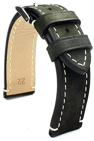 Sulla RIOS1931 CT Vintage Leder-Uhrenarmband aus echtem Rindsleder