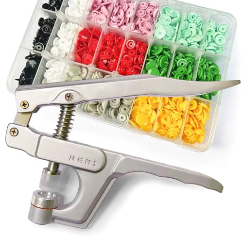 360 bottoni a pressione in plastica T5 con pinze a scatto e contenitori per organizer