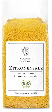 Boomers Gourmet - BIO Sizilianisches Zitronen Salz, frisches Zitronensalz in Bio Qualität, Ideal für Fisch und Salate - Vorratspack - 200 g