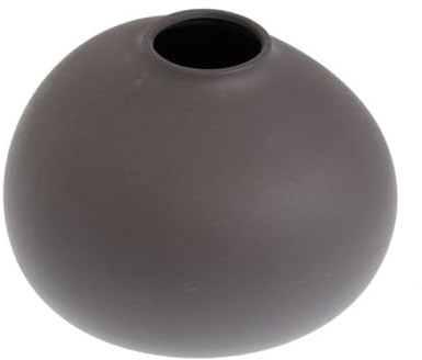 Storefactory - Vase - Källa Bullig - Schwarz - Keramik - organische Form - Maße (DxH): 13 x 17 cm