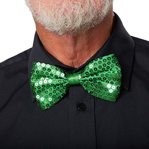 dressforfun 901019 Pailletten Fliege für Damen und Herren, Glitzer Schleife in Einheitsgröße, Bow Tie für Party Kostüm Fasching Karneval Zubehör Accessoire - Diverse Farben -