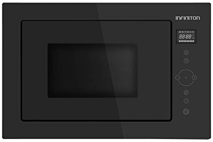 MICROONDAS INTEGRACION IMW-GBK25 INFINITON (CRISTAL NEGRO, 25L, Potencia 900W, Grill 1000W, Capacidad 25l, Plato 31,5 cm, Descongelador)