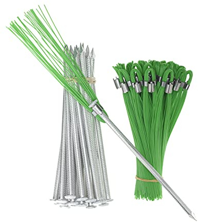 Trail Chasers Ground Marking Whiskers – Ready-to-Use 6-Inch Green Lightweight Survey Markers (25 Pack) for Sports Fields, Property Lines & Landscaping