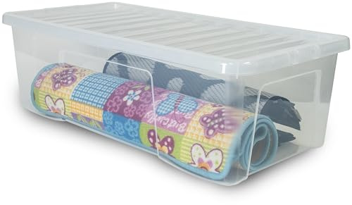 #11 1x Aufbewahrungsbox mit Deckel 62L 80x40x25cm transparent stapelbar