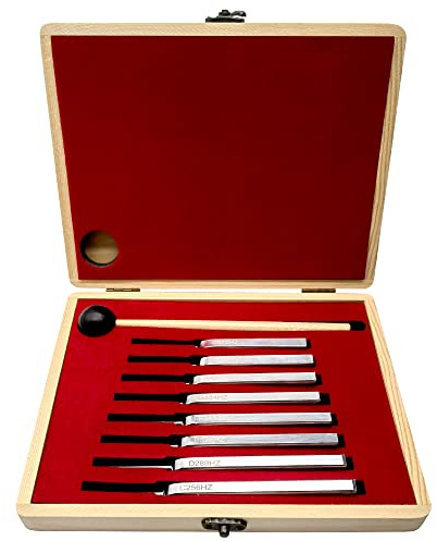 8 Packungen Stimmgabel-Set mit schlagenden Hämmern,Edelstahl mit Hammer (256 Hz (C), 288 Hz (D), 320 Hz (E), 341.3 Hz (F), 384 Hz (G), 48 Packungen 0 (B), 512 (C)) Schallheilungs-Vibrationswerkzeuge | 256 Hz (C), 288 Hz (D), 320 Hz (E), 341,3 Hz (F), 384 Hz (G), 426,6 (A), 480 (B), 512 (C) Schallheilungs-Vibrationsgabeln