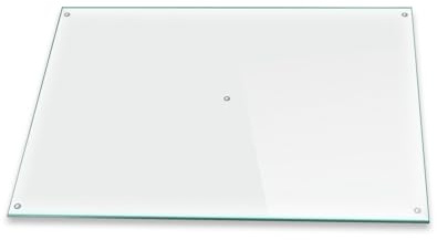 Herdabdeckplatte Abdeckung Ceranfeld Abdeckplatte Schneidebrett 1-Teilig 80x52 Durchsichtig Spritzschutz Glasplatte Ceranfeldabdeckung Schutz Kochplatten Herdschutz Sicherheitsglas Glasschneidebrett