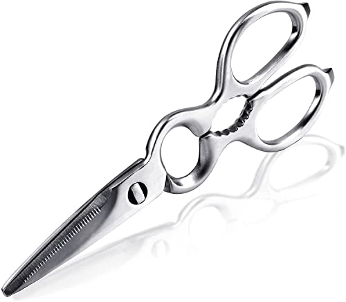 Kitchen Scissors, Multi-Functional Kitchen Shears, Professional Stainless Steel Chopping Scissors, Heavy Duty Come Apart Shears, Easily Cut Poultry, Meat, Fish, Bottle Opener, Nutcracker