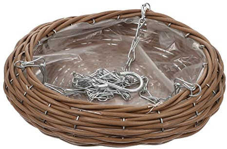 TOPBATHY Hängeblumenkorb Gewebt Hängekorb Zum Aufhängen Hängender Pflanzentopf Für Draußen Hängepflanzgefäß Aus Natürlichem Material Robust Und Wetterfest