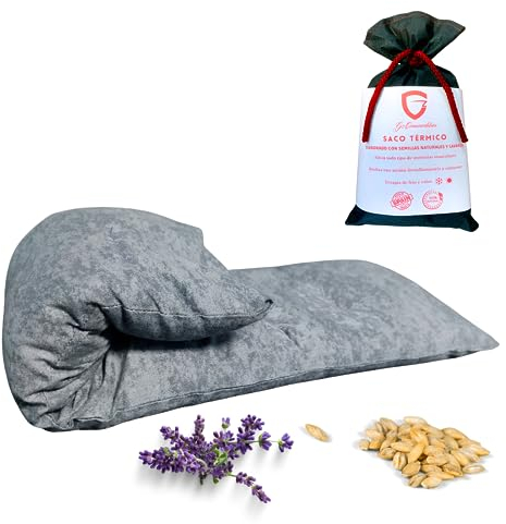 körnerkissen mikrowelle, wärmekissen weizen mit lavandel 47 x 15 cm. Wärme und Kältekissen für Nacken, Schulter, Lendenmuskeln... Hergestellt aus Bio-Samen und strapazierfähigem, weichem Baumwollstoff