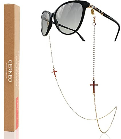 GERNEO® – Rom – korrosionsbeständige Brillenkette & Maskenhalter – vergoldet oder versilbert – einzigartig hochwertige Brillenkette & Brillenband für Sonnenbrillen & Lesebrillen