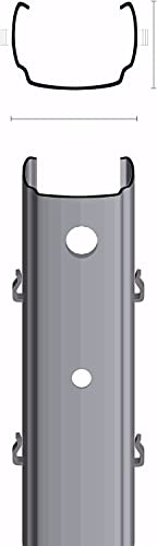 MARRA EDILE SET 5 PEZZI PALO CON ASOLE ESTERNE PALI VIGNETO RECINZIONE ACCIAIO ZINCATO H 300 CM