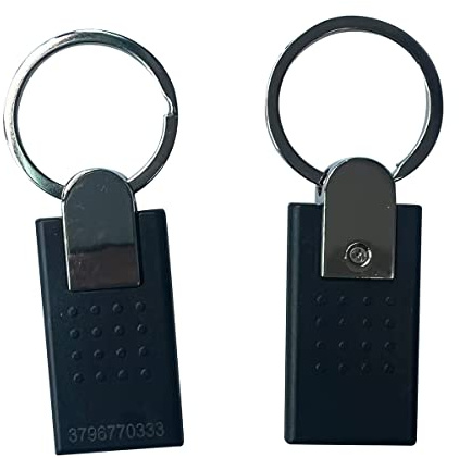 13,56 MHz RFID 1K nyckelring RFID åtkomstbricka svart metall (5)