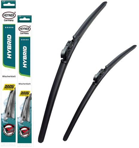 Heyner HH2824ST - Juego de 2 Escobillas Limpiaparabrisas Delanteros Goma, Eficiencia de Limpieza Óptima para una Visión Cristalina