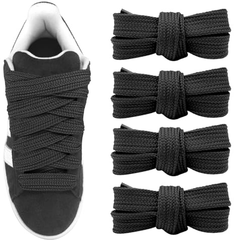 UamGlsob 2 Pares de Cordones Planos Gruesos de 20mm para Adidas Campus 00s | Cinta Ancha de Repuesto para Zapatillas Deportivas y Skate