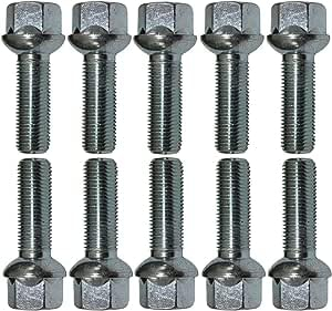 10 Radschrauben Radbolzen silber Kugelbund R14 M14x1,5 60mm