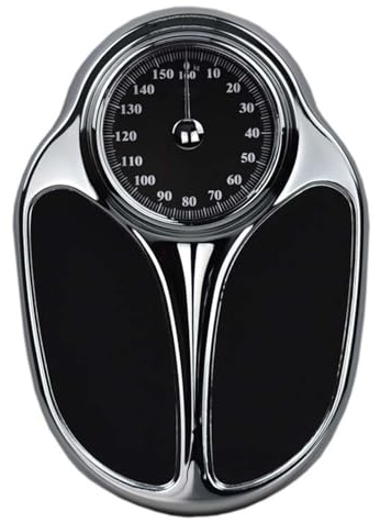 Balance Mécanique, Pèse-personne Mécanique Jusqu'à 160kg, Sans Piles, Cadran Facile À Lire Avec Aiguille Rotative, Pour La Maison L'école L'hôpital La Salle(Black)