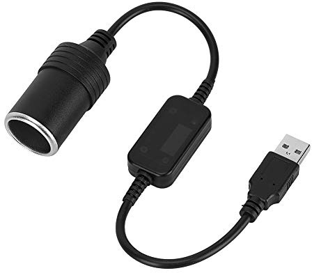 BOROCO USB auf 12V Auto Zigarettenanzünder Adapter, Männlich zu Weiblich, Für DVR Dash Kamera, GPS, Elektronische Hunde, Fahrtenschreiber, Geringer Stromverbrauch, 10W Max.