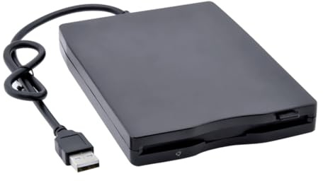 OSALADI Lecteur de Disquette Externe USB 2.0 Noir, Transfert de Données Stable, Compatible Plupart des Systèmes, Design Compact pour Transport Pratique