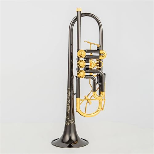 Trompete C-Trompeten-Drehventil Typ B Flacher Messing-Flachschlüssel Professionelle Trompeten-Musikinstrumente(BB)