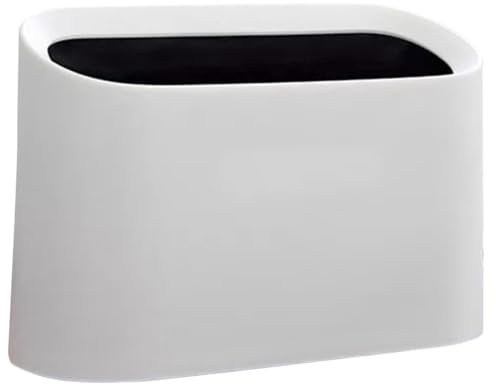 Cabilock Poubelle Fine - De Table Pour Voiture - Poubelle De Bureau - Portable - Blanche - Design