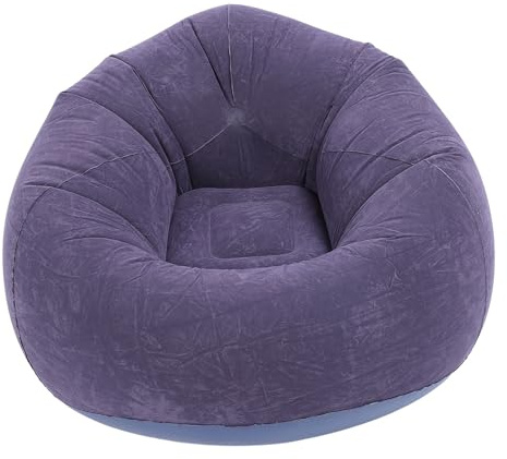 MENDUNER Aufblasbarer Stuhl, Komfortabler Lounge Stuhl, Luftweichsofa, PVC Tragbares Klappsofa für Wohnzimmer, Schlafzimmer, Büro, Reise, 75x75x45 cm (Dunkelblau)