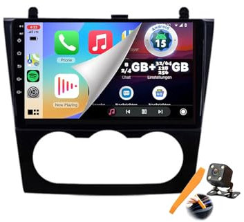 A,M6 Pro2,YLOXFW Android 15.0 Coche Radio 2 DIN Estéreo para Altima 2008-2012 GPS Sat Navi 9''Cartablet Multimedia Vídeo Reproductor BT FM Receptor con Carplay 4G 5G WiFi DSP SWC