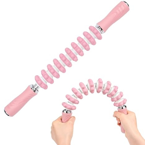 Faszienrolle Cellulite Massagegerät Faszienrolle Beine mit Anti Rutsch Griff, Faszienstab Massageroller für Triggerpunkte Entlastung Muskelkater, Tiefenmassage mit Silikonzahnrädern