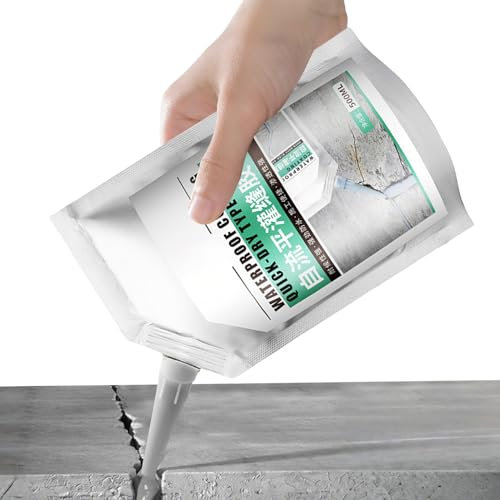 Relleno de grietas de concreto-500 ml de reparación de cemento de secado rápido Adhesivo | Sellador resistente al desgaste para pared exterior, ladrillo, madera, piedra, grietas en el piso | Parche de