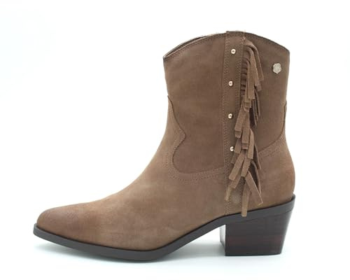 Carmela - Botín Mujer Taupe - Calzado Cómodo y Versátil - Moda casual - Modelo 16266302 (Talla 38)