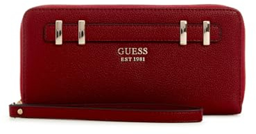 GUESS portafoglio Gregoria SLG Large Zip Around Wallet Red rosso scuro