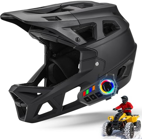 Casco de Bicicleta de montaña MTB Downhill Según Norma de Seguridad EN1078, Aberturas de ventilación para Flujo de Aire y refrigeración, Carcasa Exterior de PC Adulto Negro (Medium)