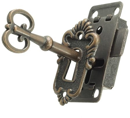 ACOLY Un Set Di Serratura Decorativa Per Mobili Antichi Con Chiave E Viti Per Cassette Postali, Armadietti, Armadietti, Cassette Degli Attrezzi
