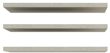 Forte ECONOBOX Einlgeböden 3-er Set, Moderne Zusatzböden für ECONOBOX Kleiderschränke, Schlafzimmer, Holzwerkstoff, Grau Textilnachbildung, 37,6 cm breit x 42 cm hoch x 1,5 cm tief