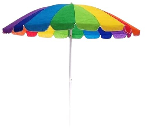 Sunny Star, OMBRELLONE Mare in Poliestere, Ø220cm, Colore Arcobaleno