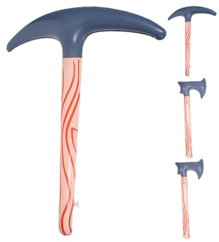 TOBBOMEY 4pezzi Asce Gonfiabili Forma di Piccone Giocattolo Palloncini per Feste di Halloween Bomboniere Decorazioni per Costumi Cosplay Casa Stregata e Festa di Compleanno