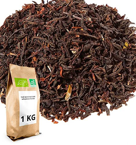 Thé noir Bio Mélange russe - 1 kg (400 tasses) - Thé en vrac 100% Agriculture Biologique - Thés Direct